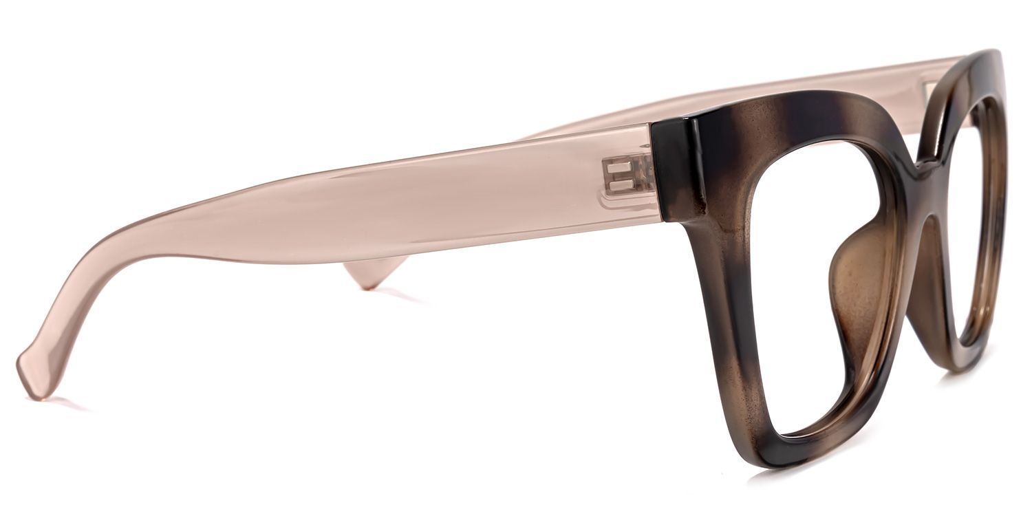 Square Burnt Umber Glasses | Zeelool Eyeglass Frames3