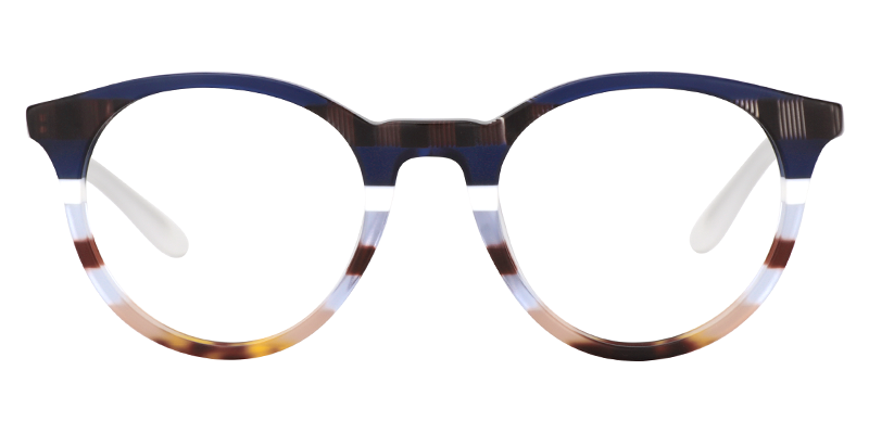 Round Dark Blue Glasses | Zeelool Eyeglass Frames0