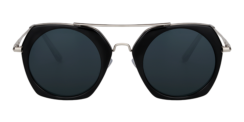 Sanford Geometric Dark Gray Sunglasses