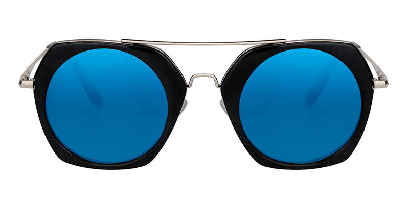 Sanford Geometric Blue Sunglasses