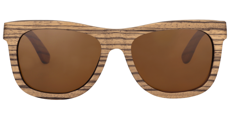 Dewey Rectangle Brown Sunglasses