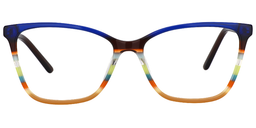 Ashley Rectangle Blue Glasses0