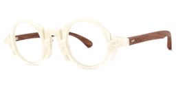 Charlie Round White Glasses1