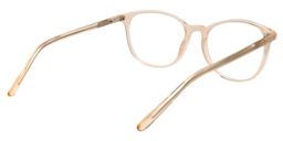 Addie Round Beige Clear Glasses5