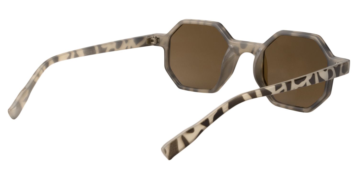 Geometric Light-Tortoise Sunglasses | Zeelool Sunglasses5