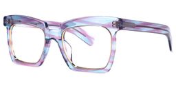 Corrales Square Purple-Blue Glasses1
