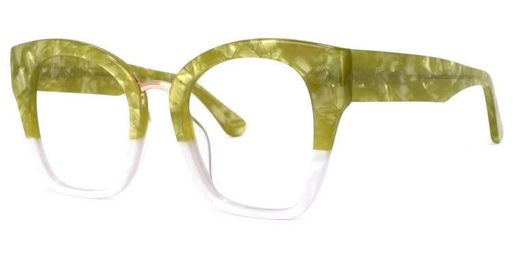 Denis Cat Eye Green Glasses