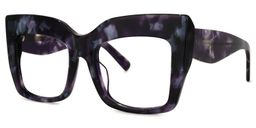 Charmaine Cat Eye Dark-Blue Glasses1