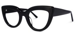 Caren Cateye Black Glasses1