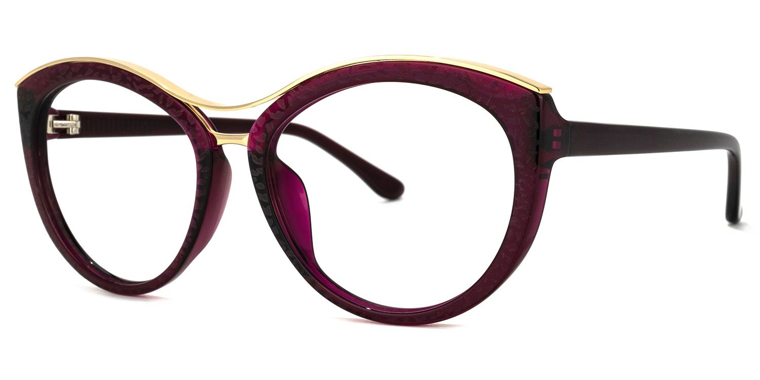 Aviator Wine Red Glasses | Zeelool Optical1