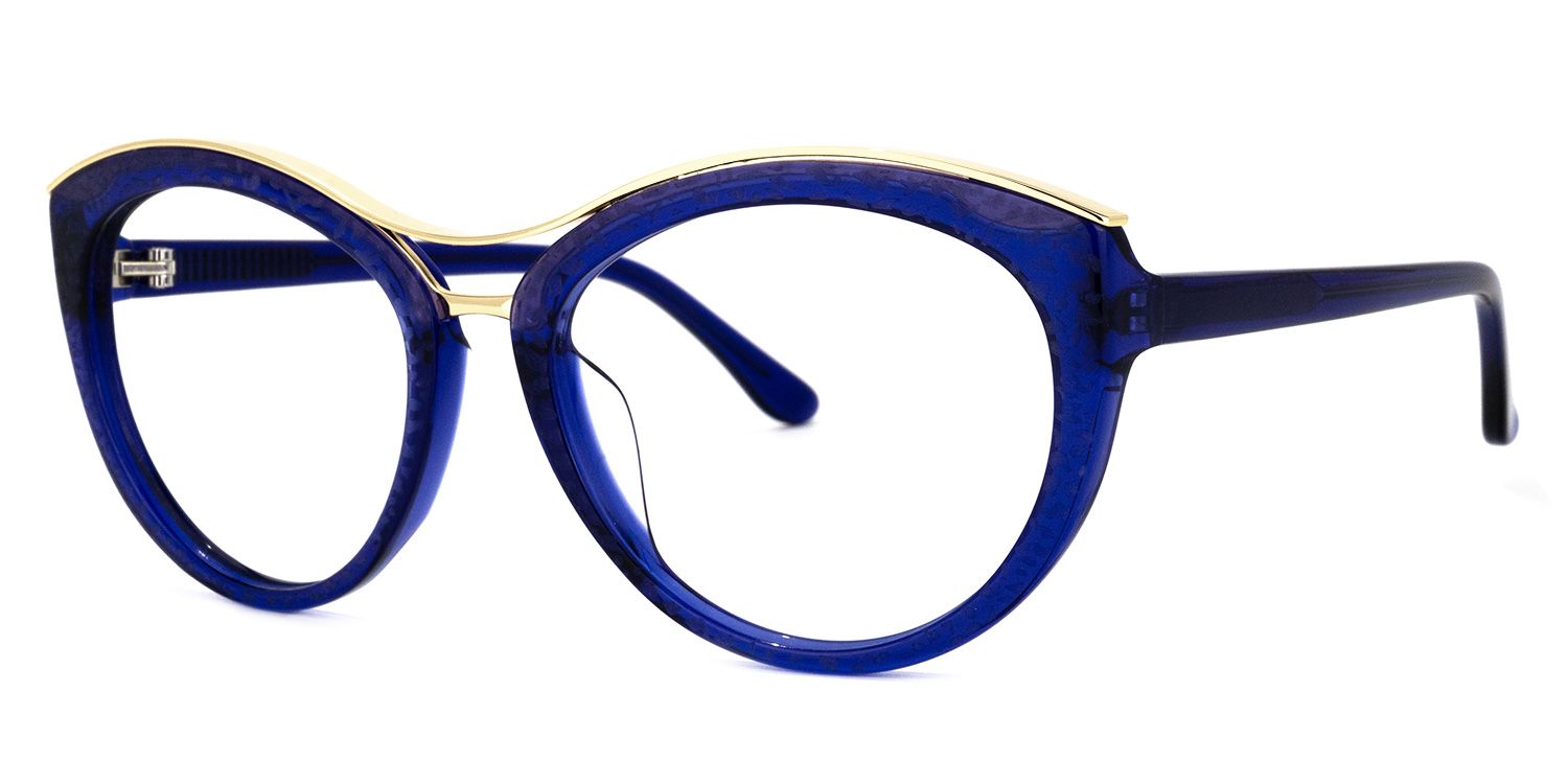 Cateye Blue Glasses1
