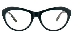Xela Cat eye Dark Green Glasses0