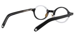 Xiho Round Black Clear Glasses5