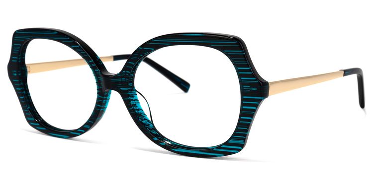 Sugarplum Geometric Blue Glasses