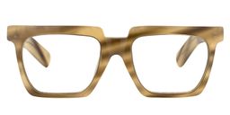 Xing Square Light Brown Glasses0