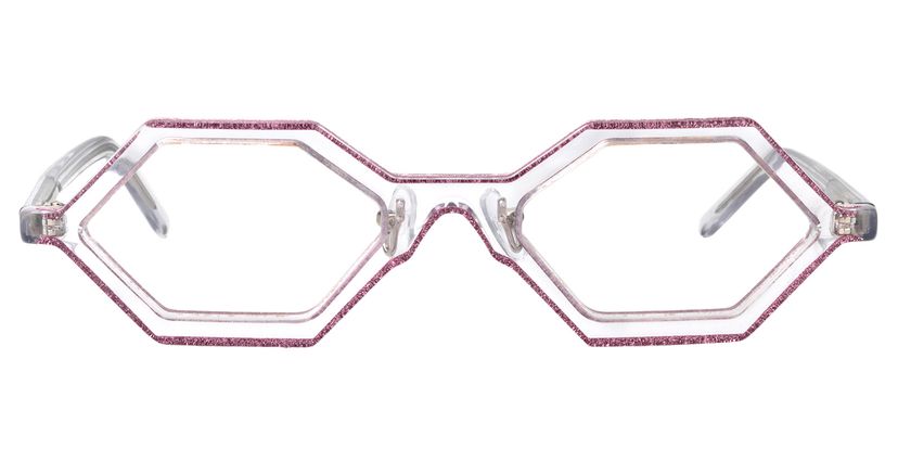 Caesar Geometric Purple Glasses