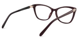 Caitlin Cat eye Dark Red Glasses5