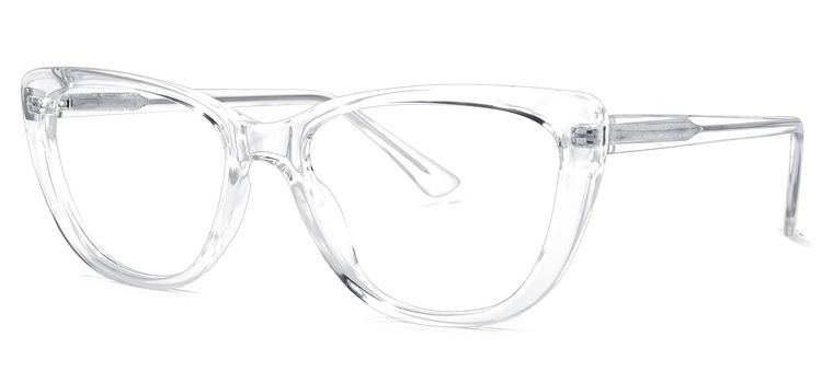 Qamar Cateye Clear Glasses
