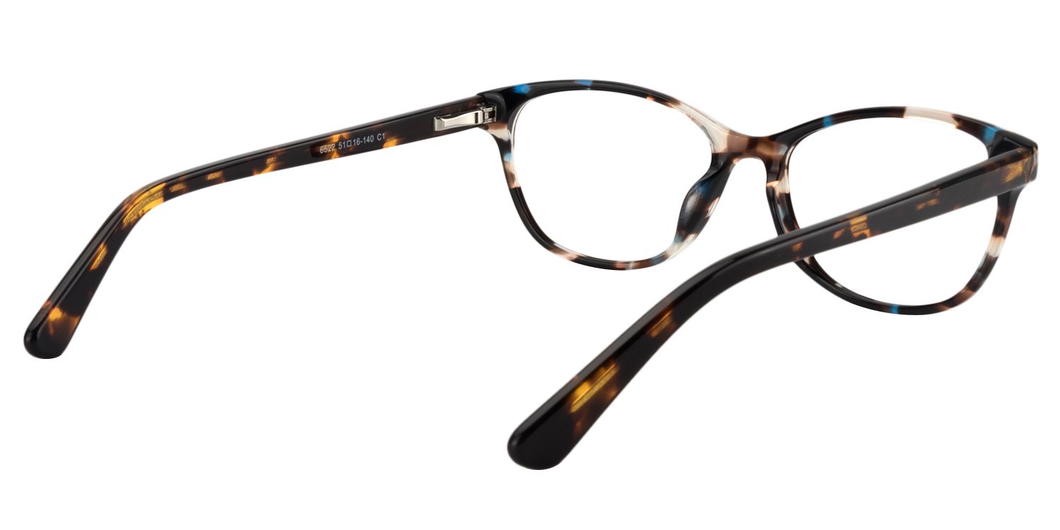 Oval Blue Tortoise Glasses | Zeelool Glasses5