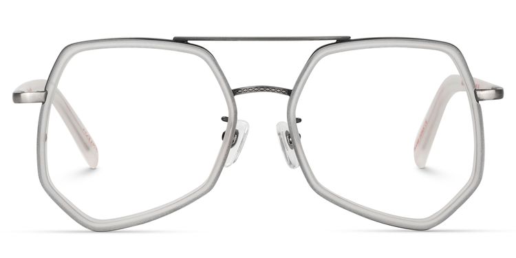 Callia Aviator White Glasses