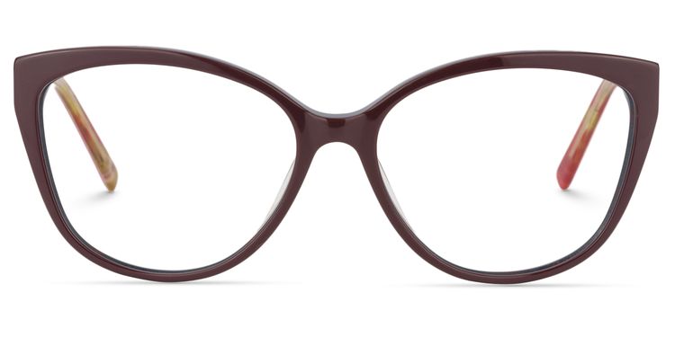 Callie Cat eye Dark Red Glasses