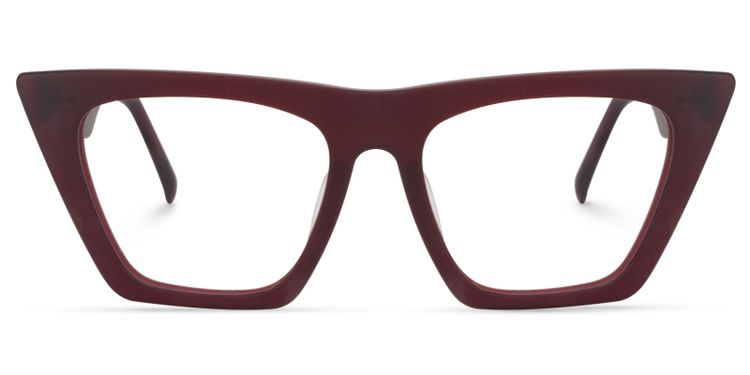Cecile Cat Eye Red Glasses