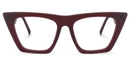 Cecile Cat Eye Red Glasses1