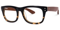 Garz Rectangle Black Glasses1