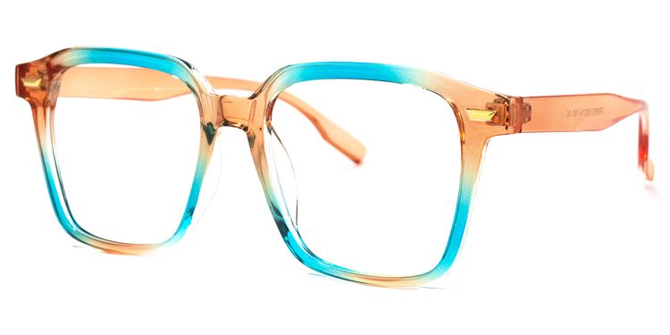 Rivera Square Blue-Orange Glasses