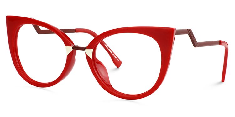 Jacqueline Cat Eye Red Glasses