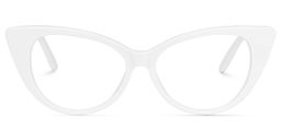 Cindy Cat Eye White Glasses0