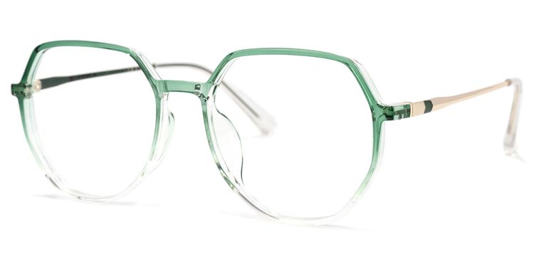 Gonzalez Geometric Green Glasses