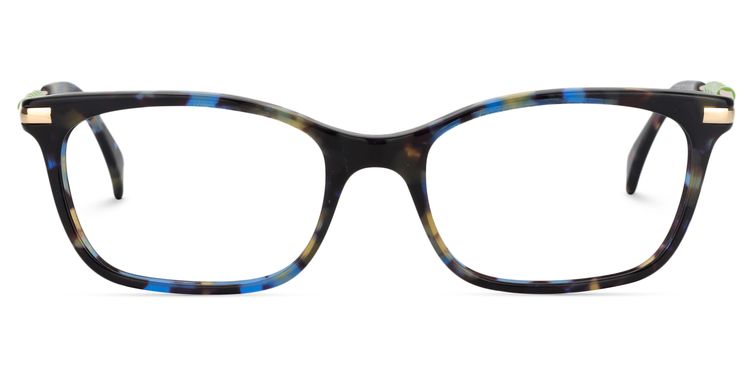 Cambria Rectangle Blue Tortoise Glasses