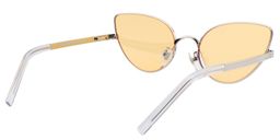 Hannah Cat-eye Silver Sunglasses5