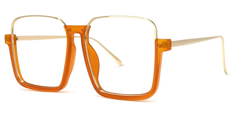 Velez Square Orange Glasses