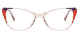 Candace Cat eye Beige Clear Glasses0