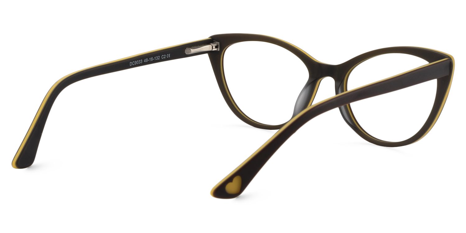 Cat eye Brown Glasses | Zeelool Glasses5