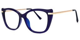 Wesby Cateye Dark-Blue Glasses1