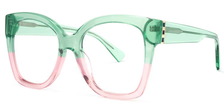 Tyson Square Green-Pink Glasses