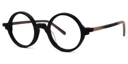 Otto Round Black Glasses2
