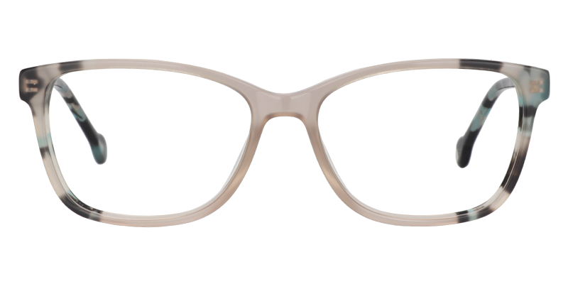 Carmen Rectangle Beige Glasses
