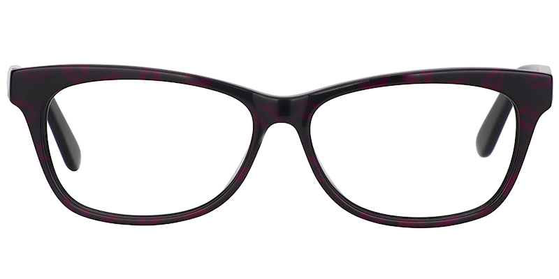 Britney Rectangle Purple Tortoise Glasses