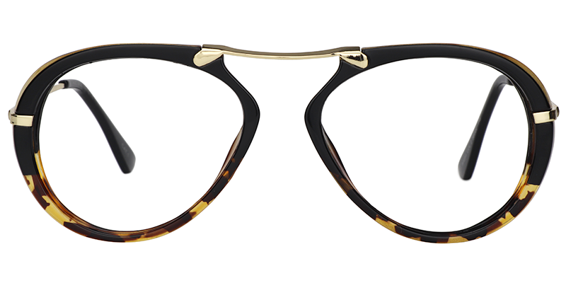 Marks Oval Gold-Tortoise Glasses