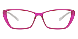 Blanche Rectangle Bright Pink Glasses0