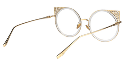 Virginia Round Gold Eyeglasses4