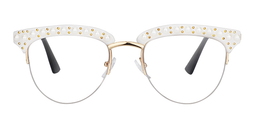 Margaret Browline White Glasses0