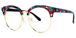 Tatiana Browline Floral Glasses1