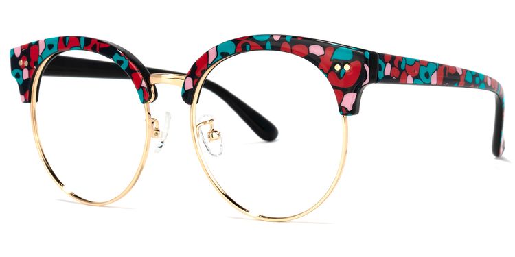 Tatiana Browline Floral Glasses