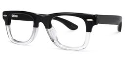 Mullane Square Black-Clear Glasses1