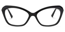Carlotta Rectangle Black Glasses0
